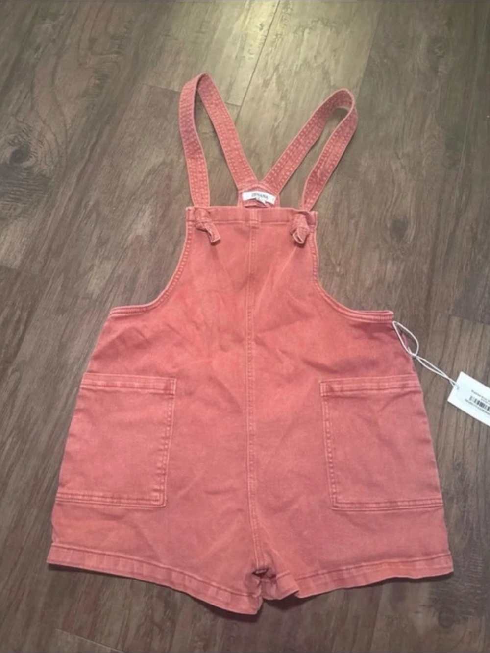 Zenana Outfitters Rust Short Overall Romper
